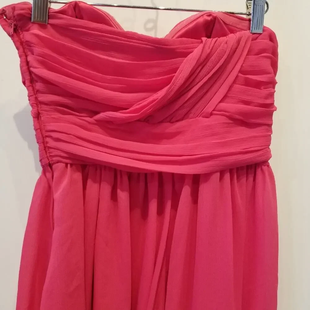 H&M Pink Strapless‎ Dress Hot Pink Party Dress Size 6